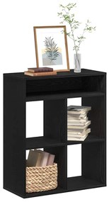 Βιβλιοθήκη με 5 Ράφια Μαύρη 66x31x80 εκ. Επεξεργασμένο Ξύλο