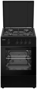 HEINNER HFSC-SME50BK Κουζίνα Αερίου 50lt με Εστίες Υγραερίου Π49.8εκ. Μαύρη