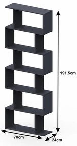Βιβλιοθήκη Sezen λευκό 70x24x191,5 εκ. 70x24x191.5 εκ.
