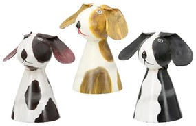 Φιγούρα φράχτη Dog Metal White Assorted 3 Times 7X6X7Cm 7X6X7Cm
