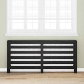 vidaXL Καπάκι Καλοριφέρ Μαύρη Δρυς 175 x 20 x 82 cm Επεξεργασμένο Ξύλο