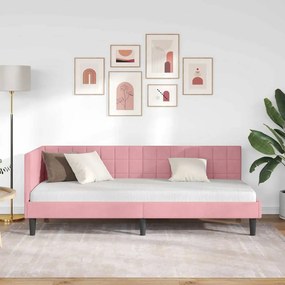 vidaXL Κρεβάτι Γωνίας Ροζ 80 x 200 cm Βελούδο