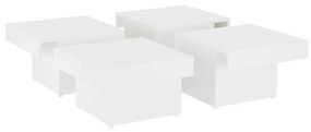 Τραπεζάκι Σαλονιού Λευκό 90 x 90 x 28 εκ. από Μοριοσανίδα - Λευκό
