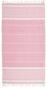 Πετσέτα Θαλάσσης Ριγέ 5-46-807-0095 Pink-White Ble Beach 100% Cotton