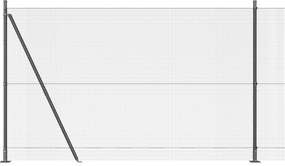 vidaXL Σετ Στυλών Φράχτη Σετ 2 Γκρι Μέταλλο, PVC 25 x 1.5 μ Ανθεκτικό