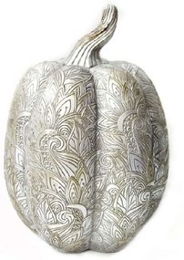 Διακοσμητική Κολοκύθα VRE120K4 25cm Silver Espiel Polyresin