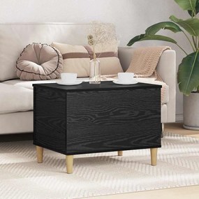 vidaXL Κομοδίνο Μαύρη δρυς 60 x 44.5 x 45 εκ Επεξεργασμένο ξύλο