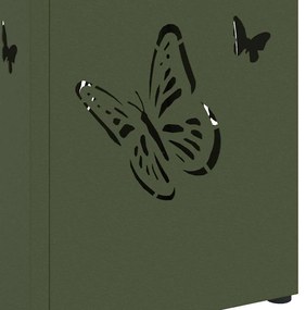 vidaXL Σχέδιο & βάση αποθήκευσης Ελιά 15.5 x 15.5 x 49 εκ Ατσάλι