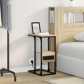 vidaXL Κομοδίνο Δρύς Sonoma 41,5 x 26 x 60,5 εκ Επεξεργασμένο Ξύλο