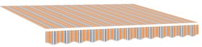 vidaXL Χειροκίνητη Ανασυρόμενη Τέντα Ριγέ 350x250 cm