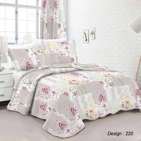 Κουβερλί Σετ 2τμχ. Micro Εμπριμέ 220 Multi DimCol  Semi-double 160x220cm Microfiber