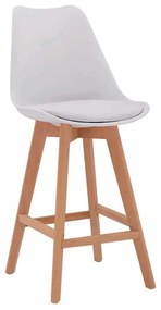 Σκαμπό Μπαρ Vegas HM8000.11 48x58x105Υcm White Σετ 4τμχ Wood, Polypropylene, Technoderma