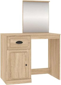 vidaXL Μπουντουάρ με Καθρέφτη Sonoma Δρυς 90x50x132,5 εκ. Επεξ. Ξύλο