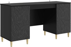 vidaXL Γραφείο Μαύρο 142,5 x 50 x 75 εκ. Επεξεργασμένο Ξύλο