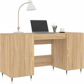 vidaXL Γραφείο Sonoma Δρυς 140 x 50 x 75 εκ. από Επεξεργασμένο Ξύλο