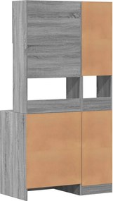 vidaXL Ντουλάπι Κουζίνας Γκρι sonoma 95x50x180 εκ. Επεξεργ. Ξύλο
