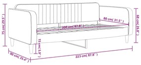 Καναπές Κρεβάτι Σκούρο Πράσινο 80 x 200 εκ. Βελούδινος - Πράσινο