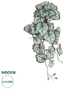 Artificial Garden REX BEGONIA HANGING PLANT 20604 Τεχνητό Διακοσμητικό Κρεμαστό Φυτό Βιγόνια Υ45cm Globostar 20604