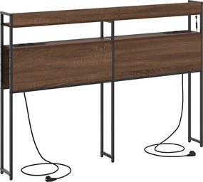 vidaXL Κεφαλάρι Αποθήκης με ράφι Καφέ δρυς 98 cm Επεξεργασμένο ξύλο