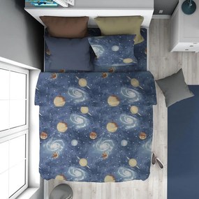 Παπλωματοθήκη Παιδική Milky Way 185 Blue DimCol Μονό 160x240cm 100% Βαμβάκι