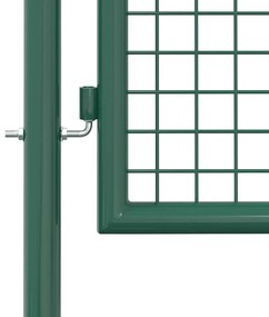 vidaXL Πόρτα Περίφραξης Πράσινη 100x200 εκ. από Ατσάλι