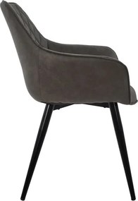 ΠΟΛΥΘΡΟΝΑ MANDO HM8006.10 ΜΕ ΓΚΡΙ NUBUCK ΥΦΑΣΜΑ 60x60x84 εκ.