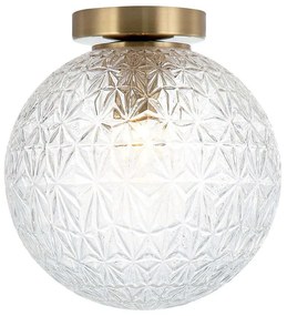 Φωτιστικό Οροφής - Πλαφονιέρα Aspa 4206000 Clear Viokef Steel,Glass
