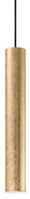 Κρεμαστό φωτιστικό κύλινδρος LOOK SP 1 Φ6 Ideal Lux-141817-Χρυσό 141817