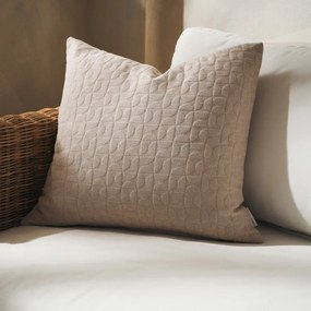 Μαξιλαροθήκη Διακοσμητική Eliena 402/06 Warm Beige Gofis Home 50X50 Βαμβάκι-Ακρυλικό