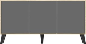 Μπουφές Billie pakoworld sonoma-ανθρακί149x40x77εκ