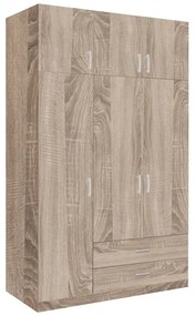 Intrahome Ντουλάπα τρίφυλλη με συρτάρια Royal Intrahome σε sonoma απόχρωση 150x58x230εκ | SKU: INTRAPA-472111176