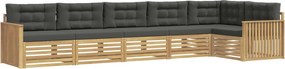 vidaXL Σειρά Καναπέ Εξωτερικού 6 pcs Άσπρο και Ανθρακί