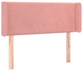 Κεφαλάρι με Πτερύγια Ροζ 103x16x78/88 εκ. Βελούδινο 3118675