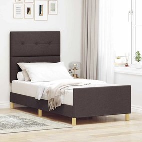 vidaXL Κρεβάτι Καφέ 90x200 εκ. Υφασμάτινο
