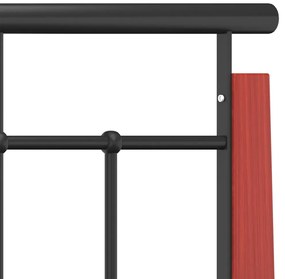 vidaXL Πλαίσιο Κρεβατιού 200 x 200 εκ. από Μέταλλο &amp; Μασίφ Ξύλο Δρυός