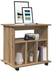 vidaXL Ντουλάπι Τροχήλατο Αρτισιανή Δρυς 60x45x60 εκ. Επεξεργ. Ξύλο