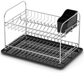 Πιατοθήκη Διώροφη 738WRT1116 48x33x32cm Chrome Aberto Design Μέταλλο
