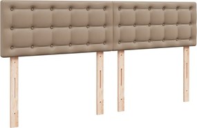 vidaXL Κρεβάτι Boxspring με Στρώμα Καπουτσίνο 180x200 εκ. Συνθ. Δέρμα