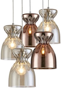 SE4314-05 DOMENICO PENDANT CONGAC-COPPER GLASS+