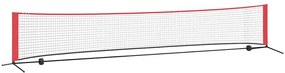 vidaXL Δίχτυ Τένις Μαύρο και κόκκινο 494.5 x 90 x 87 εκ. Πολυεστέρας