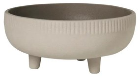 Διακοσμητικό Mπολ, Medium, Ø24XH11CM, Γκρεζ, Τερακότα, KRISTINA DAM studio