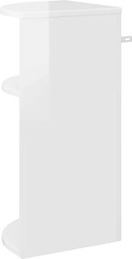 vidaXL End Table Υψηλής γυαλάδας λευκό 29,6 x 29,6 x 60 εκ