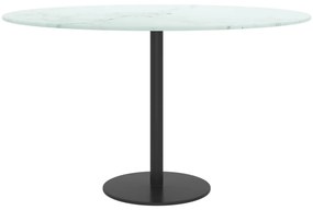 vidaXL Επιφάνεια Τραπεζιού Λευκή Ø70 x 0,8 εκ. Ψημ. Γυαλί Μαρμ. Σχέδιο