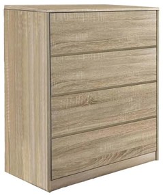 Kuanger mdf chest of drawers in a natural shade 80x40x80cm 80x40x80 εκ.