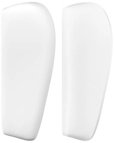 vidaXL Κεφαλάρι με Πτερύγια Λευκό 103x23x78/88 εκ.Συνθετικό Δέρμα
