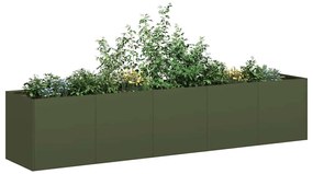 vidaXL Ζαρντινιέρα Λαδί 200x40x40 εκ. από Χάλυβα Ψυχρής Έλασης