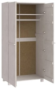 vidaXL Ντουλάπα HAMAR Λευκό 89 x 50 x 180 εκ. από Μασίφ Ξύλο Πεύκου