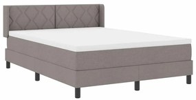 vidaXL Κρεβάτι box spring με στρώμα με στρώμα Taupe 140 x 200 cm