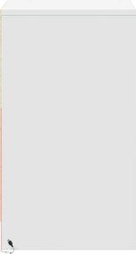 vidaXL Κομοδίνο με Φώτα LED Λευκό από Επεξεργασμένο ξύλο