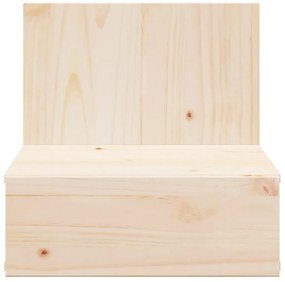 vidaXL Κομοδίνο με συρτάρι Καφέ 42 x 32.5 x 40 εκ Μασίφ ξύλο πεύκου